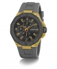 Guess Multi-function Grey Silicone Gold Tone Mens Watch GW0803G1