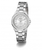Guess Crystal Bezel Textured Silver Tone Ladies Watch GW0877L1