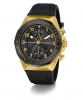 Guess Multi-function Black Silicone Gold-Tone Mens Watch GW0902G1