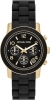 Michael Kors Runway Chronograph Black Silicone Ladies Watch MK7385