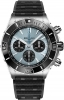 Breitling Super Chronomat B01 44 Ice Blue Dial Rubber Automatic Mens Watch