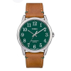 Timex Easy Reader 40th Anniversary 38mm Green Dial Tan Strap Mens Watch TW2R35900