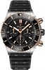 Breitling Super Chronomat B01 44 Black Dial Gold Rubber Automatic Mens Watch