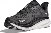 Hoka One Womens Clifton 9 Road Running Shoes - Black/White - 6