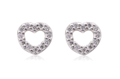 Pandora Heart Stud Earrings - 290528CZ
