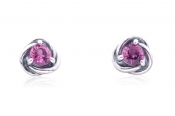 Pandora October Pink Eternity Circle Stud Earrings