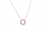 Pandora Logo Pave Circle Collier Necklace