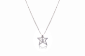 Pandora Pave Asymmetric Star Collier Necklace