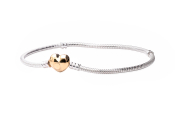 Pandora Moments Heart Clasp Snake Chain Bracelet