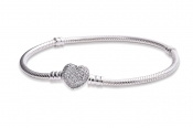 PANDORA Pave Heart Bracelet - 590727CZ-17