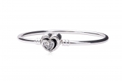 Pandora Limited Edition Pandora Moments Entwined Infinite Hearts Clasp Bangle