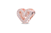 Pandora Sparkling Freehand Heart Charm