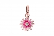 Pandora Pink Daisy Flower Dangle Charm