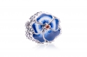 Pandora Moments Blue Pansy Flower Charm