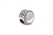 PANDORA Silver charm with clear CZ