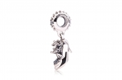 PANDORA Disney Cinderella Glass Slipper & Mice Dangle Charm
