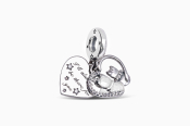 Pandora Cats & Hearts Dangle Charm
