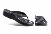 AEROTHOTIC Original Orthotic Comfort Thong Sandal Flip Flops - Matt Black - Womens 6