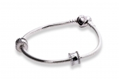 Pandora Women Iconic Heart Bracelet Set with 2 Clips & 1 Charm Jewelry