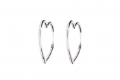 PANDORA Asymmetric Hearts of Love Small Hoops Earrings