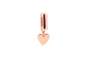 PANDORA Reflexions dangling heart clip charm in PANDORA Rose