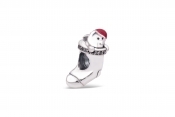 PANDORA Christmas Stocking Charm - Red Enamel & Clear CZ - 791773CZ