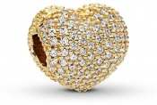 Pandora Shine Pave Heart Clip Charm