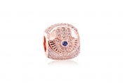 Pandora Hamsa All-seeing Eye & Feather Three-sided Charm