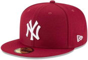 New Era New York Yankees MLB Basic 59FIFTY Cardinal Fitted Hat Size 7 1/8