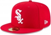 New Era 59Fifty MLB Basic Chicago White Sox Fitted Cap - Red