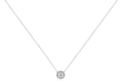 Pandora Sterling Silver Round CZ Necklace - 396240CZ-45