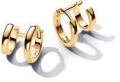 Pandora Double Huggie Hoop Earrings 14k gold plating