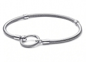 Pandora Moments O Closure Snake Chain Bracelet