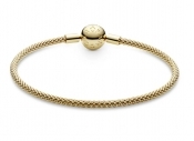 Pandora 14k Gold Plated mesh bracelet