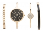Anne Klein Bangle Bracelet and Ladies Watch AK-1470GBST