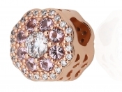 PANDORA Pink Sparkle Flower Charm
