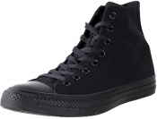 Converse Unisex Chuck Taylor Allstar Canvas Hightop Shoes - Black/Black - M8-W10