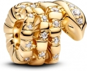 Pandora Curled Snake Charm 14k gold plating