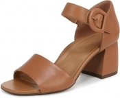 Vionic Womens Chardonnay Heeled Sandal - Camel Nappa Leather - 7