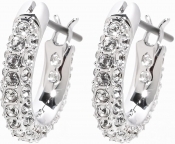 Swarovski Stone Pierced Hoop Earrings - 5446004