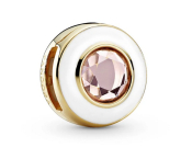 Pandora White Circle Clip Charm