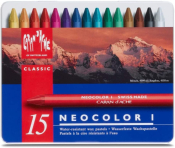 Caran DAche Neocolor I Water-Resistant Wax Pastels - 15 Colors