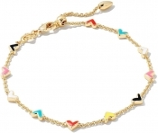 Kendra Scott Haven Heart Gold Metal Chain Bracelet In Multi Mix