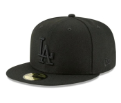 New Era 59Fifty Hat MLB Basic Los Angeles Dodgers LA Black Fitted Cap (6 7/8)