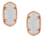 Kendra Scott Ellie Rose Gold Stud Earrings - Iridescent Drusy - 4217714298