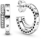 PANDORA Pave Double Hoop Earrings