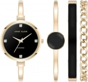 Anne Klein Bangle and Bracelet Set Ladies Watch AK/5142BKST