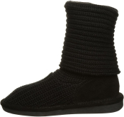 BEARPAW Womens Knit Tall Boots - Black - 9