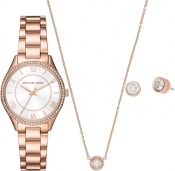 Michael Kors Mini Lauryn Rose Gold-Tone Ladies Watch and Jewelry Gift Set MK4850SET