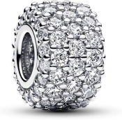 Pandora Sparkling Pave Triple-row Charm